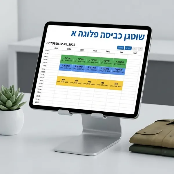 תכנון מראש של תורי כביסה במערכת